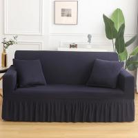 Fundas de sofá elástica de alta elasticidad con falda, Protector de muebles fácil de ajustar, Seersucker，Funda de sofá - details 8
