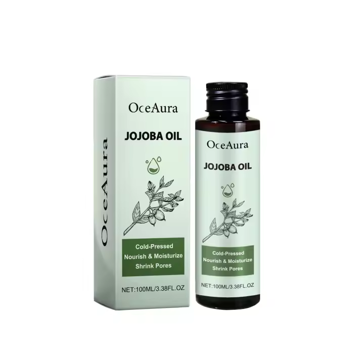 El aceite de jojoba de Oceanaura para el cuidado del cabello alivia la ansiedad, mejora el brillo, fortalece el cabello del cuero cabelludo, lo que lo hace suave y nutritivo. - 1