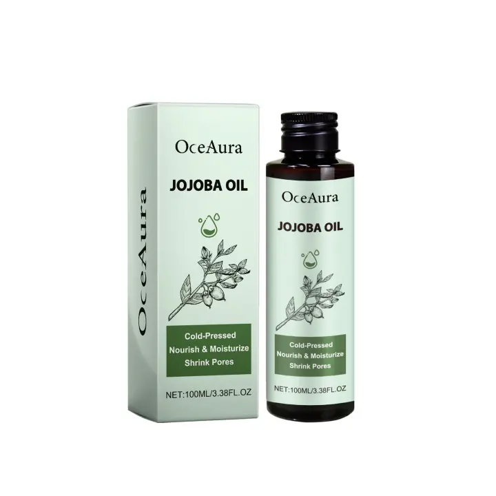 El aceite de jojoba de Oceanaura para el cuidado del cabello alivia la ansiedad, mejora el brillo, fortalece el cabello del cuero cabelludo, lo que lo hace suave y nutritivo. - 1