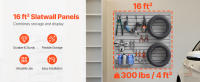 SucceBuy Paneles de pared de listones - Panel de listones de PVC para garaje de 4 x 4 pies, diseño modular, pared de listones gris, panel ajustable fácil de instalar con estructura de acoplamiento y corte DIY - details 0