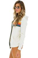 Nuevas sudaderas con capucha con cremallera Aviator Nation para mujer, jersey holgado de manga larga con 5 rayas de arcoíris - details 10