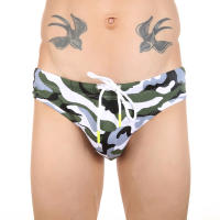 Calzoncillos de natación para hombre Bolsa para el pene Copa Traje de baño Bikini Camuflaje sexy Traje de baño Pantalones cortos con almohadilla push up Ropa de surf de playa - details 1