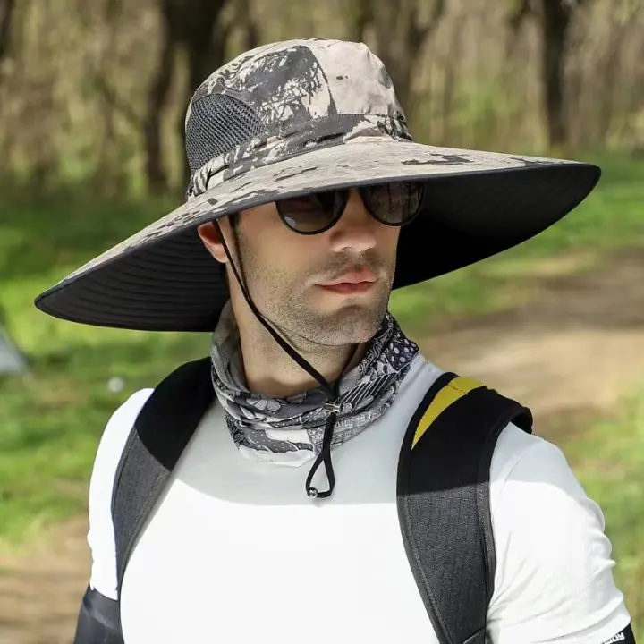Sombrero de cabeza grande para hombre, al aire libre de pescador gorra de pesca, montañismo. - 1