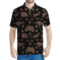 Polo para hombre con estampado 3D indígena australiano, camiseta con estampado Eico, ropa de calle, top holgado de manga corta - details 8