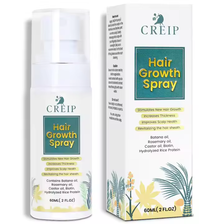 Spray de aceite de crecimiento natural: suero de romero, biotina, cafeína, tratamiento para el cuidado del cuero cabelludo, adelgazamiento del crecimiento del cabello y engrosamiento para mujeres - 1