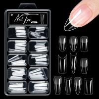 100 UDS punta de gel suave prensada en cuadrado de almendra herramienta de extensión artificial completa uñas postizas accesorios DIY - details 0