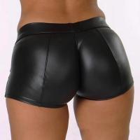 Leggings de cuero de cintura alta para mujer, pantalones cortos negros, correr, deportes, fiesta, leggings sexys para mujer - details 3