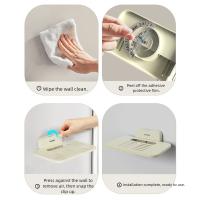 Estante de almacenamiento para enrutador Wifi inalámbrico con ventosa, soporte de almacenamiento montado en la pared transparente sin taladro, ahorro de espacio extraíble - details 1