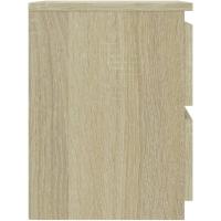 vidaXL 2X Mesitas de Noche Contrachapada Casa Hogar Decoración Diseño Estilo Habitación Dormitorio Mesilla Cama Cómoda 30x30x40 cm Color Roble Sonoma - details 5