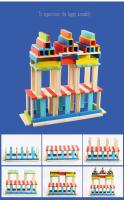 Juego de bloques de construcción de madera para niños, juguete de ladrillos coloridos para construir, para impresión de bloques - details 2