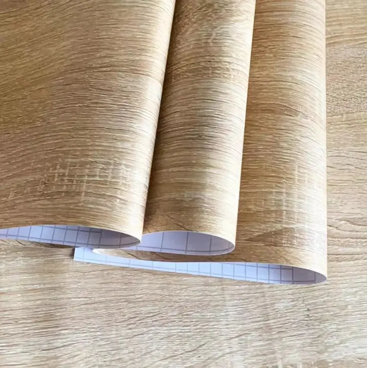 Papel tapiz de madera, vinilo soldhesivo, papel adhesivo de pared de contacto extraíble clásico para renovación de armario y encimera - 1