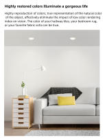 Yeelight LED Downlight Blanco cálido/luz amarilla cálida Downlight 220V Fácil de instalar 5W Ahorro de energía 400 lúmenes - details 4