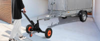 SucceBuy Trailer Dolly - Capacidad de peso de lengüeta de 1500 libras, transportador de remolque 2 en 1 con altura ajustable de 22 y 26 pulgadas, bola de 2 pulgadas, neumáticos de 15,2 pulgadas y rueda universal - details 1