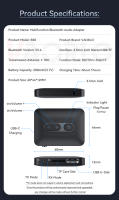 VAORLO-receptor de Audio con Bluetooth 5,4, transmisor compatible con USB, tarjeta TF, reproducción de 3,5mm, AUX, estéreo, HIFI, sin pérdidas, adaptador inalámbrico de música - details 10
