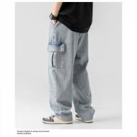 Monos de mezclilla para hombre Y2k Vaqueros holgados de pierna ancha Punk gótica - details 8