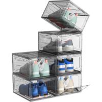 Organizador de Zapatos Cajas Transparentes Apilables de Plástico Paquete de 6 - details 0