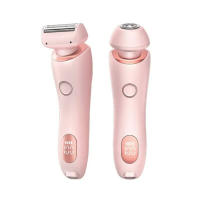 Maquinilla de afeitar corporal para mujer, depiladora de eliminación indolora, recargable por USB, recortadora para cara, pierna, axila, Bikini, afeitadora púbica de mano - details 0