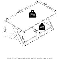 Mesa de Centro, Madera de ingeniería, Roble Francés, 89,9 (L) x 40,6 (A) x 49,8 (F) cm - details 18