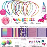 Kit para hacer diademas para niñas, haz tus propias diademas de moda para niños, juego de accesorios para el cabello DIY - details 2