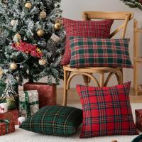 Par de fundas de almohada navideñas con diseño de cuadros de búfalo, material de poliéster - details 8