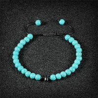 Pulsera de Piedra Natural 6mm Estilo Trenzado para Hombres y Mujeres Cruza de Oración Jesús - details 15