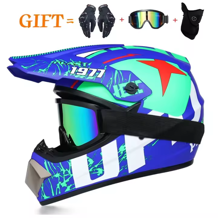 Casco de Seguridad para motocross, protector de cabeza para bicicleta, descenso bajo, capacete, ATV, Cruz, niño - 1