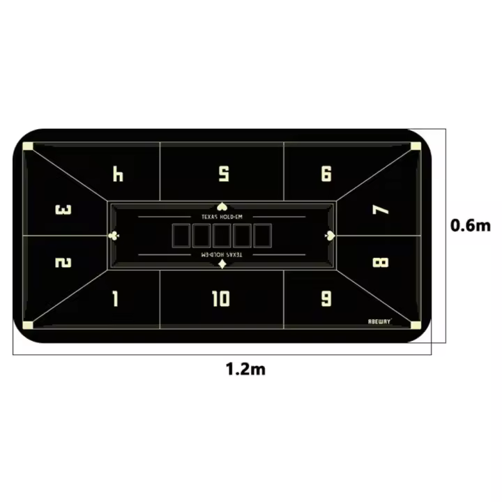 Baze Poker-Mantel de Texas Hold'em, 21 puntos, Tapis de Mesa de póquer, impermeable, ruleta, papel de Casino - 1