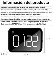 Temporizador Electrónico LED Moderno Y Sencillo Para Estudiantes Temporizador Digital Recordatorio De Cuenta Atrás Para Cocina - details 1