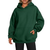 Sudaderas con capucha para mujer, corte holgado con bolsillo gris, ropa de diseñador coreano de los años 2000 - details 15