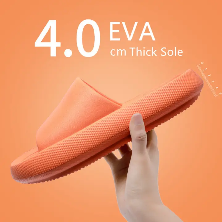 Zapatillas de suela gruesa para hombre y mujer, sandalias suaves de EVA, para el hogar Chanclas de playa, antideslizantes, talla grande 36-45 - 1