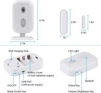 Sectyme timbre inalámbrico para puerta abierta, timbre LED intermitente con 36 tonos de llamada, ideal para tienda y puerta - details 6
