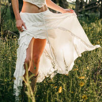 BUNO-Faldas Midi de cintura baja con ribete blanco para mujer, faldas largas divididas con lazo, Fairycore, verano, francés, vacaciones, playa, Y2K - details 3