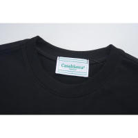 Camiseta deportiva de algodón puro para hombre, cuello redondo, estampado frontal, estilo informal para verano - details 2