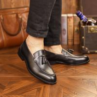 Zapatos de cuero de alta gama, mocasines casuales de negocios, talla extra grande para un pie - details 15
