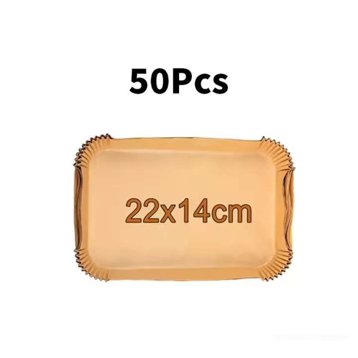 Papel antiadherente rectangular desechable para freidoras de aire de doble zona, forro de papel para hornear, tapete para hornear antigrasa, tapete para hornear antigrasa - 1