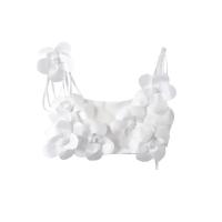 OUWU- Elegantes tirantes cortos y finos con flores 3D para mujer, tubo sin mangas con diseño sin espalda, tops de playa de moda para mujer - details 12