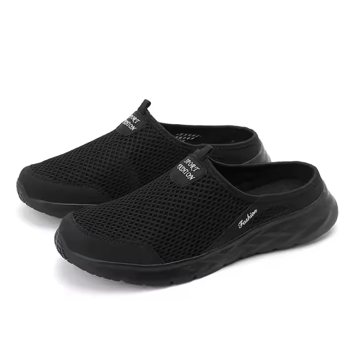 zapatos de malla para hombre, suaves, transpirables, ligeros, cómodos, informales, sin cordones, para caminar, zapatillas para hombre - 1