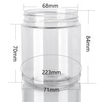 20 piezas de plástico transparente para almacenamiento de mascotas, tarro vacío con tapas de aluminio doradas y plateadas, contenedor de cosméticos para crema facial, suministros para el hogar, 250ml - details 3