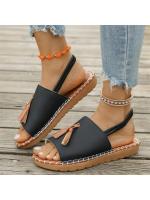 Sandalias planas para mujer, deslizantes, con puntera abierta, cómodas, antideslizantes, para caminar, ligeras, elegantes, sandalias de corcho, suela suave, para exteriores - details 5