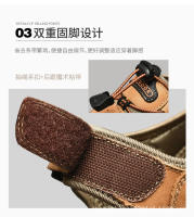 Sandalias de hombre de verano de cuero genuino |   Punta cerrada, suela gruesa antideslizante, diseño ajustable para exteriores – tallas 38–48 - details 8