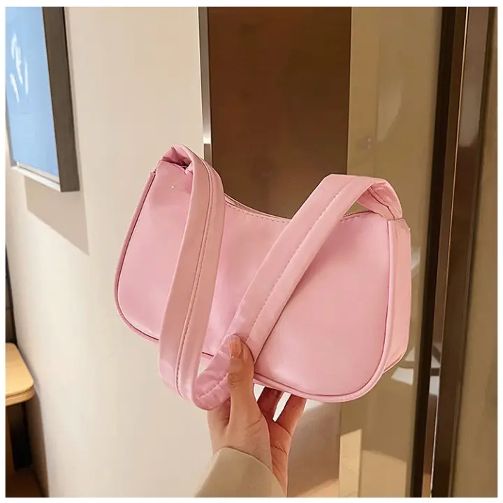 Bolso cuadrado pequeño de color sólido francés para mujer, bolso de un solo hombro a la moda, novedad de 2025 - 1