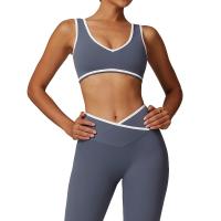 Sujetador deportivo con correa ancha para el hombro, sujetador de Yoga de una pieza resistente a los golpes, Top de Fitness al aire libre para mujer - details 1