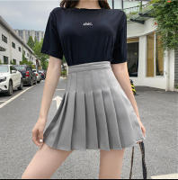 Falda plisada blanca para mujer de cintura alta, cierre de cremallera, estilo preppy, moda estudiantil, danzas en negro - details 3