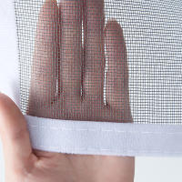 Malla de ventana con cremallera autoadhesiva, mosquiteras para ventanas, antimosquitos, cortina de puerta, color blanco, varios tamaños - details 14