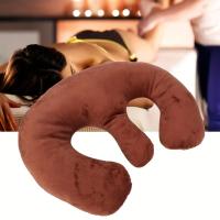 Almohada de masaje de spa marrón café - Cojín hueco de poliéster de apoyo para el pecho, almohada portátil de viaje y siesta para relajarse en casa o en movimiento, almohada de relajación |   Diseño de almohada elegante |   Poliéster suave - details 0