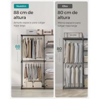 Perchero de Ropa de Gran Capacidad Diseño de Secciones para Colgar Ideal para Dormitorio Salón Lavandería - details 6