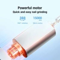 Pluma perforadora eléctrica, kit de pulido portátil recargable con 6 cabezales de pulido, máquina pulidora profesional para decoración de uñas - details 2