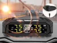 Sensor de E-ACE para coche TPMS, sistema inteligente de monitoreo de presión de neumáticos de 8bar para vehículos con 4 sensores, reloj electrónico, pantalla LCD - details 2