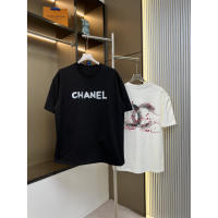 Camisetas de Verano Básicas de Moda para Hombres Algodón Puro, Cuello Redondo, Mangas Cortas, Nuevas Camisetas de Pareja con Estampados de Logotipo - details 12