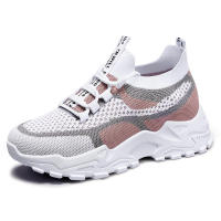 Zapatos de papá ligeros, transpirables, de punto tejido con suela suave para mujer, nueva moda de verano 2025 - details 0